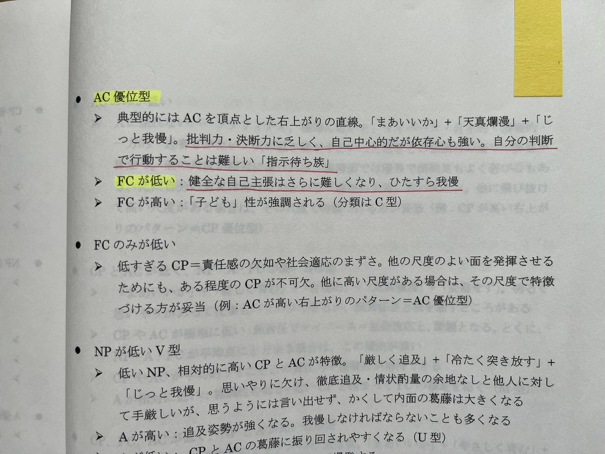 minimal_chopper's tweet photo. 前職を抑うつ状態になって休職して、心療内科の復職支援に通っていた頃に受けたエゴグラム。

AC優位型(FC低め)。
他人の評価を気にする、自己主張が難しい、決断力に乏しい。

自分が気にしてる所ばかり😔 https://t.co/kQrNnYZhQe