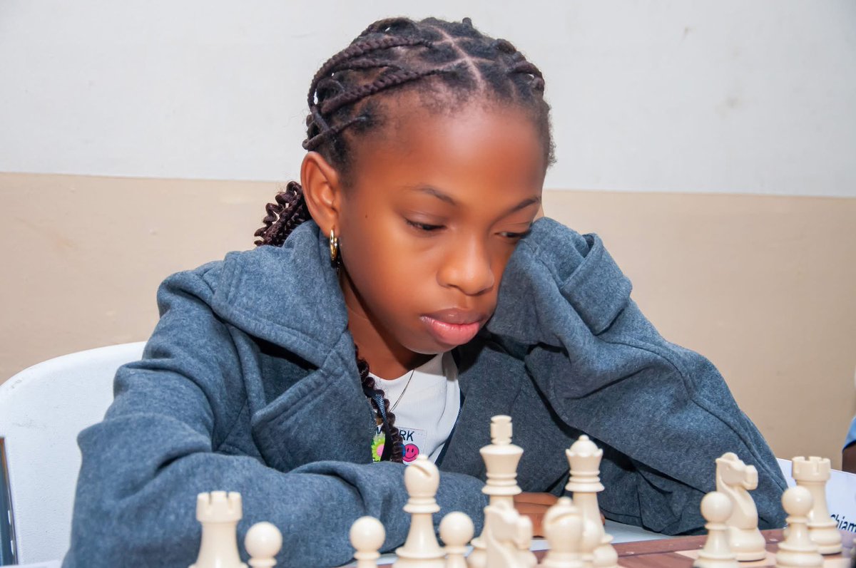 BruvschessMedia's tweet photo. ALERT: 13-year-old WFM Michelle Nwankwo has produced the first major upset of the maiden CYNTOCO Junior Invitational Chess Championship, defeating Nigeria’s youngest National Chess Champion, Tersee Ferdinand Nyuima (2178), with remarkable composure in Round 1. What a statement.

📸: Chief Whales Chess Media