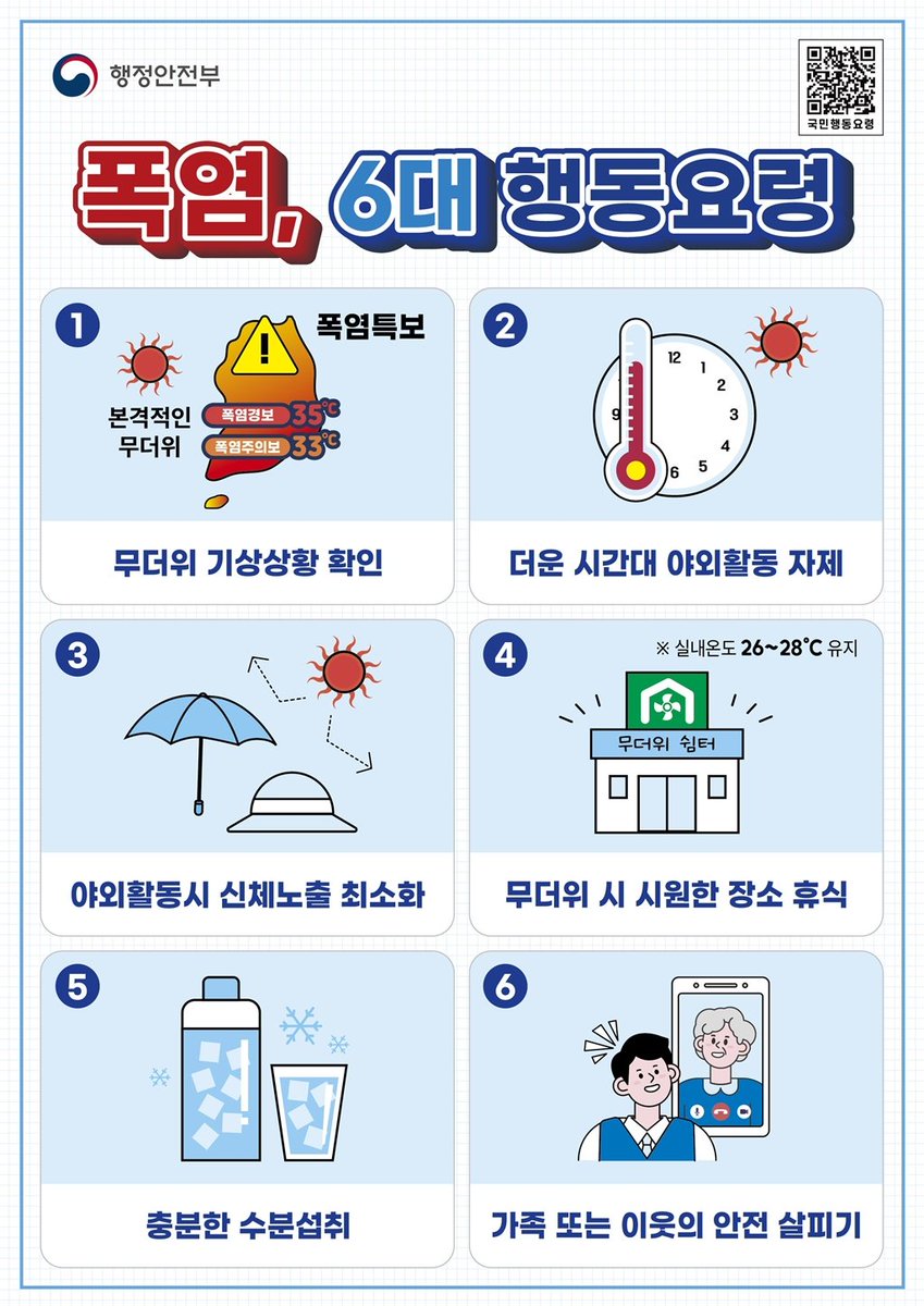Smart15882504's tweet photo. [폭염 대비 이렇게 행동하세요!] https://t.co/615UHPmom7