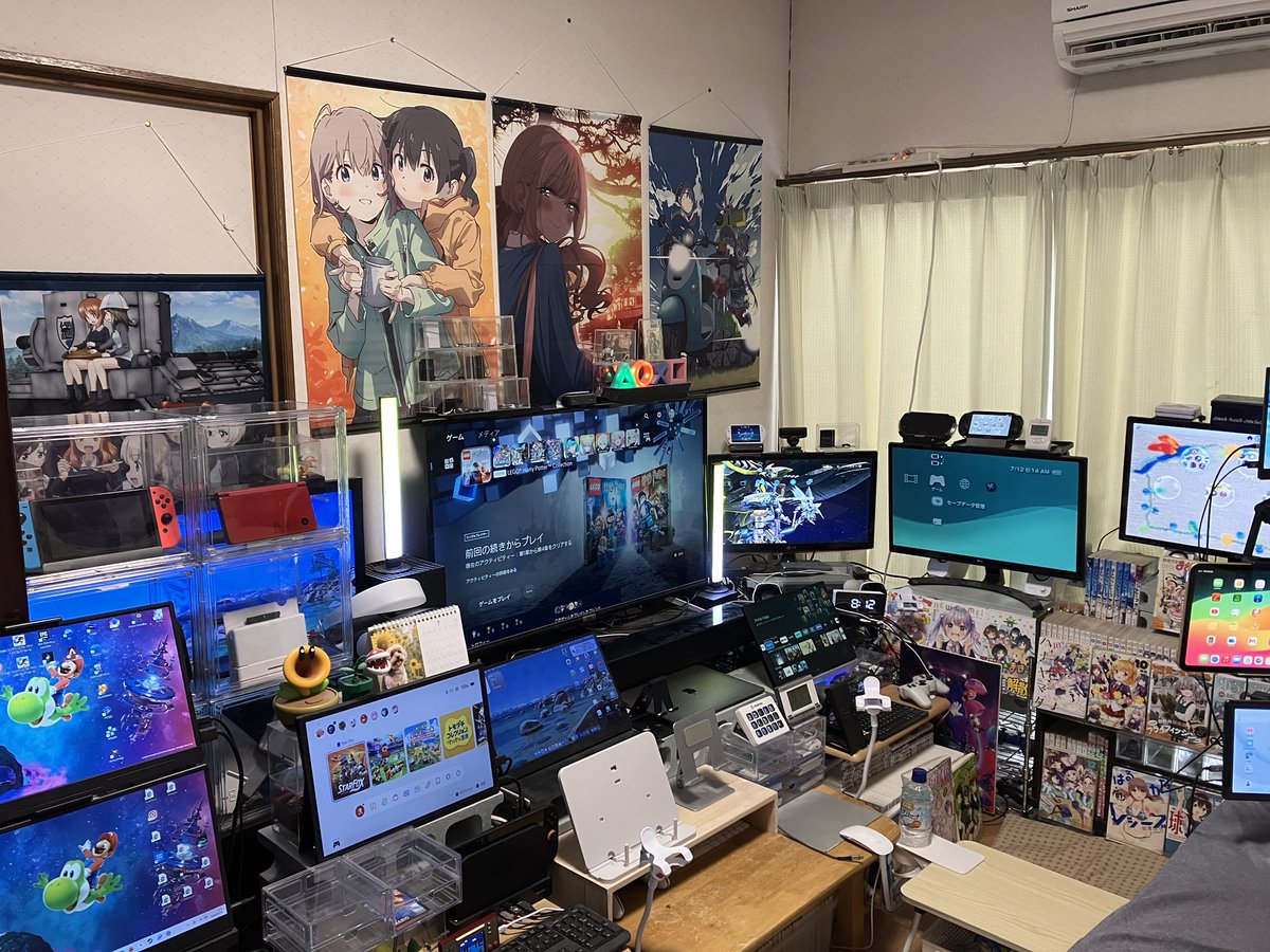2026年7月12日(日) 地元の実家の自室のゲーセン部屋最新版