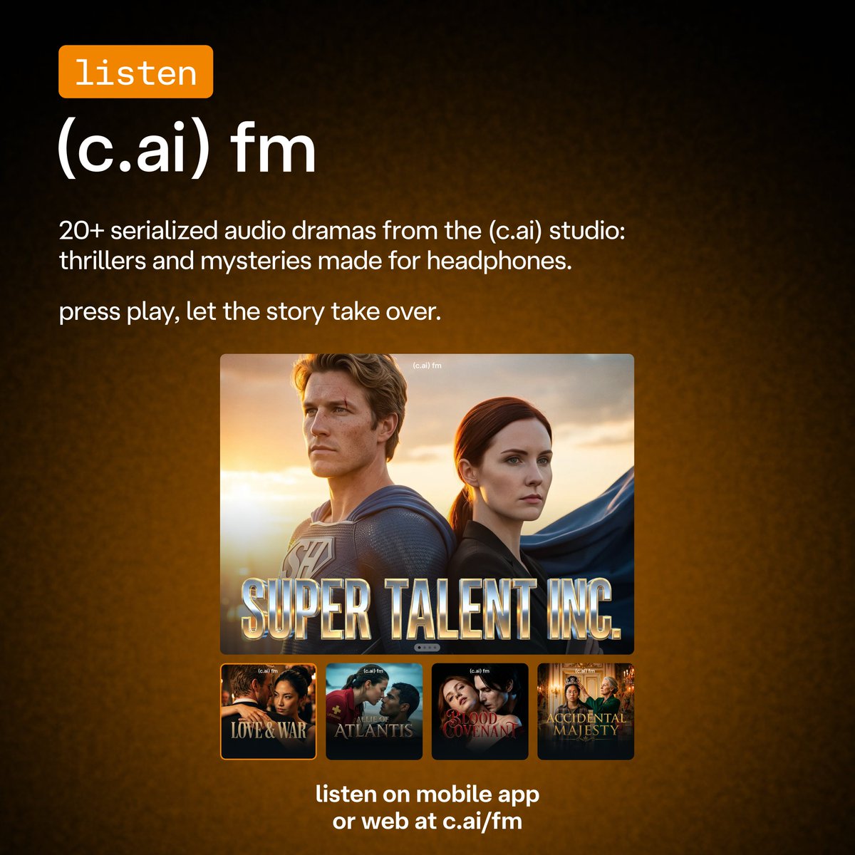 listen to (https://t.co/UCt2gUhpUs) fm 📻🎶

stories made to be heard. listen to original audio dram...