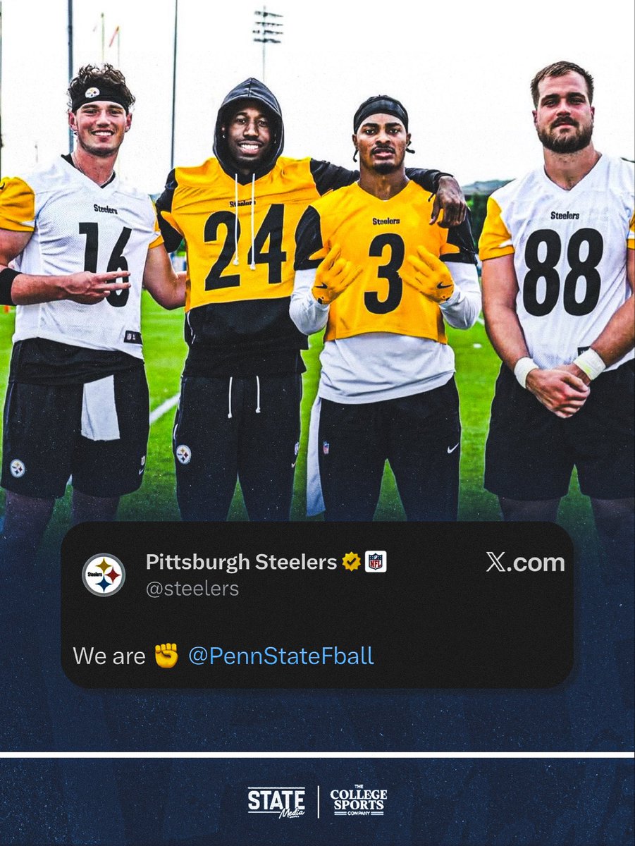 StateMediaPSU's tweet photo. The Happy Valley ➡️ Steel City pipeline is strong 💪 https://t.co/gURBUfYOT7