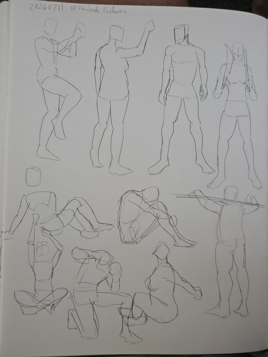 Zandessha's tweet photo. 20260711 10:1 minute gestures https://t.co/7FI13xekui
