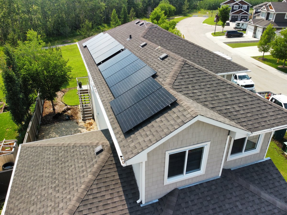 EmpowerEnergyAB's tweet photo. ☀️ Another 8 kW solar system installed in Grande Prairie!

This grid-tied system will produce clean, reliable energy for decades while helping the homeowner reduce their electricity costs and reliance on the grid.

Every week, more homes and businesses across the Peace Country are choosing to generate their own power.

Thinking about solar? Find out what it could look like for your home, farm, or business.

Get your free solar quote: https://t.co/kfXnGRiTWJ

#GrandePrairie #SolarEnergy #PeaceCountry #EmpowerEnergy #GridTiedSolar