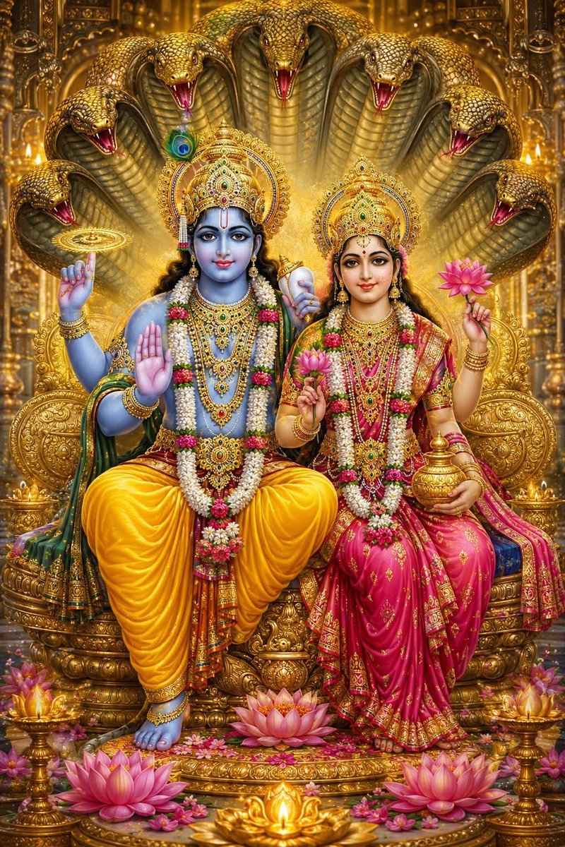 UPkiBeti's tweet photo. Jai Shree Lakshmi Narayan 🌺🪔✨♥️

May you always be blessed with wealth, happiness, and prosperity.

May the light of love, peace, and happiness in your life never dim with the blessings of Goddess Lakshmi and Lord Vishnu. https://t.co/8mdF6HvgHT