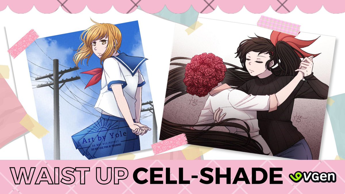 ylge_'s tweet photo. ❤️ and 🔄 are very much appreciated!

Hii, I'm opening cell-shade comm on Vgen! Starting at $23 and you can get illustration on your fav charas like this!

🔗 https://t.co/BJ3z7IXnKO

#VGenOpen #VGenComm #artidn https://t.co/JGeFinTaTa