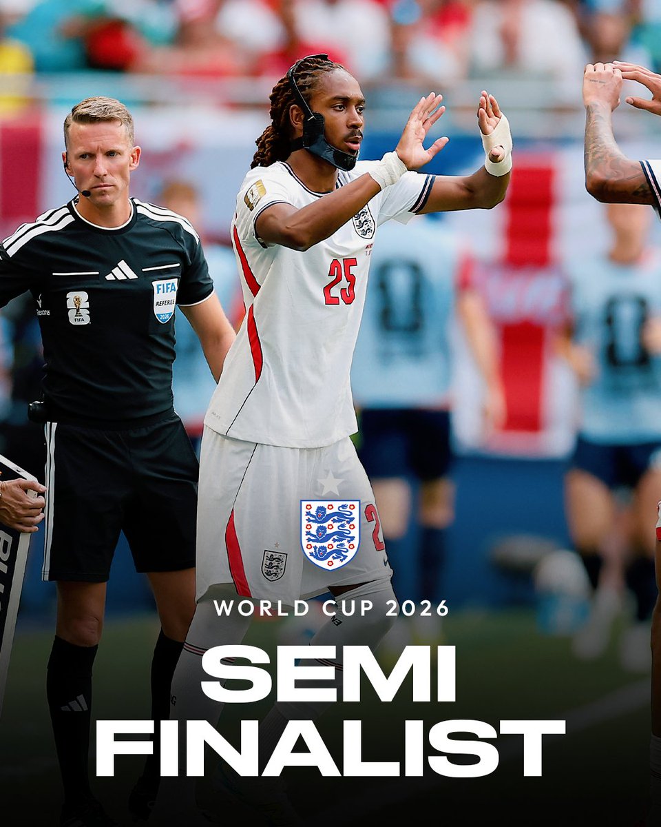 SpursOfficial's tweet photo. Djed and England are World Cup semi-finalists after an extra-time win against Norway in Miami! 👏🏴󠁧󠁢󠁥󠁮󠁧󠁿 https://t.co/mTg6Y5wyCZ
