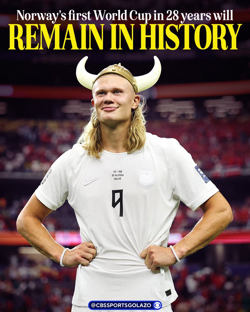 CBSSportsGolazo's tweet photo. Norway’s 2026 World Cup runs comes to an end.... but WOW what a journey it was for the vikings 🇳🇴 https://t.co/CBRol7np9z