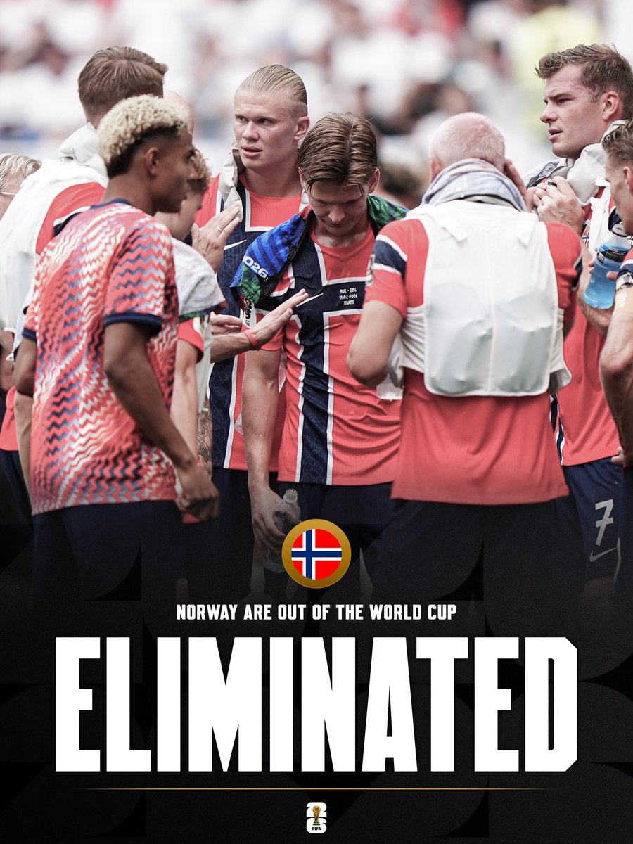HupSports's tweet photo. 🚨❌ OFFICIAL: Norway are OUT of the 2026 World Cup.

What a run it’s been. Historical. 👏🏼🌎🌎🌎 https://t.co/hDJnwvpxPv