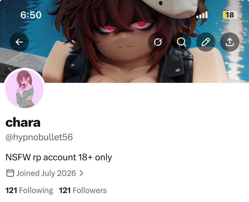 hypnobullet56's tweet photo. Holy shit 121 followers!! https://t.co/IKFUx4nYYY