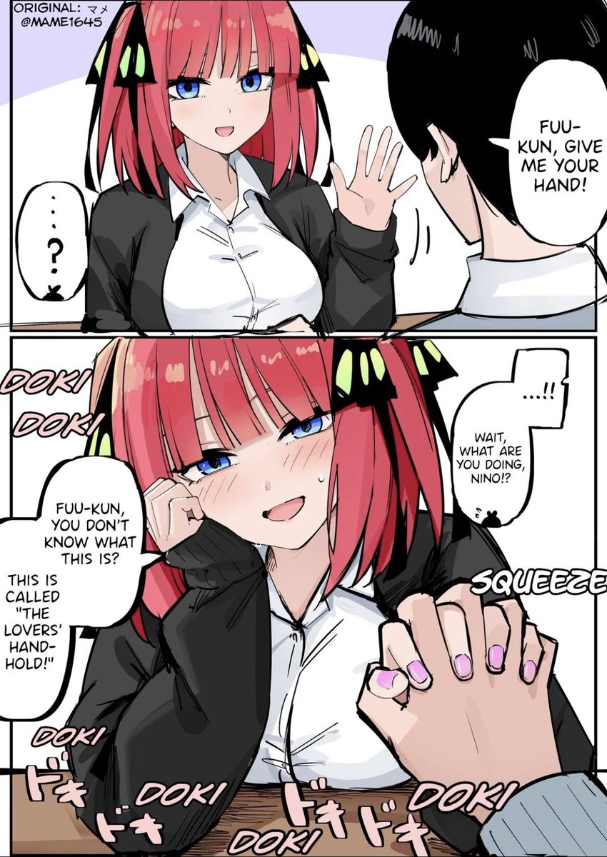 DailyNinoNakano's tweet photo. Daily Nino 870 #五等分の花嫁 #Gotoubun #GoToubunnoHanayome #TheQuintessentialQuintuplets Credit: @mame1645 https://t.co/vGsL1VcrmB