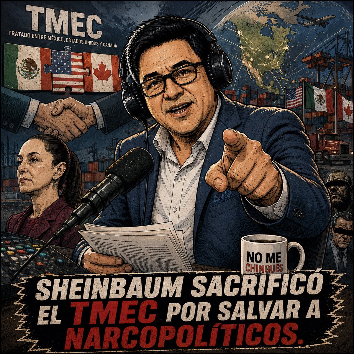 victorhbecerra's tweet photo. .@ClaudiaShein asesinó al #TMEC.
No extender el TMEC amenaza la inversión, el nearshoring y el crecimiento económico de México.
Mi Videocolumna #NoMeChingues
Véala aquí: https://t.co/1cuGHZBOxT https://t.co/3Oha9TFfyU