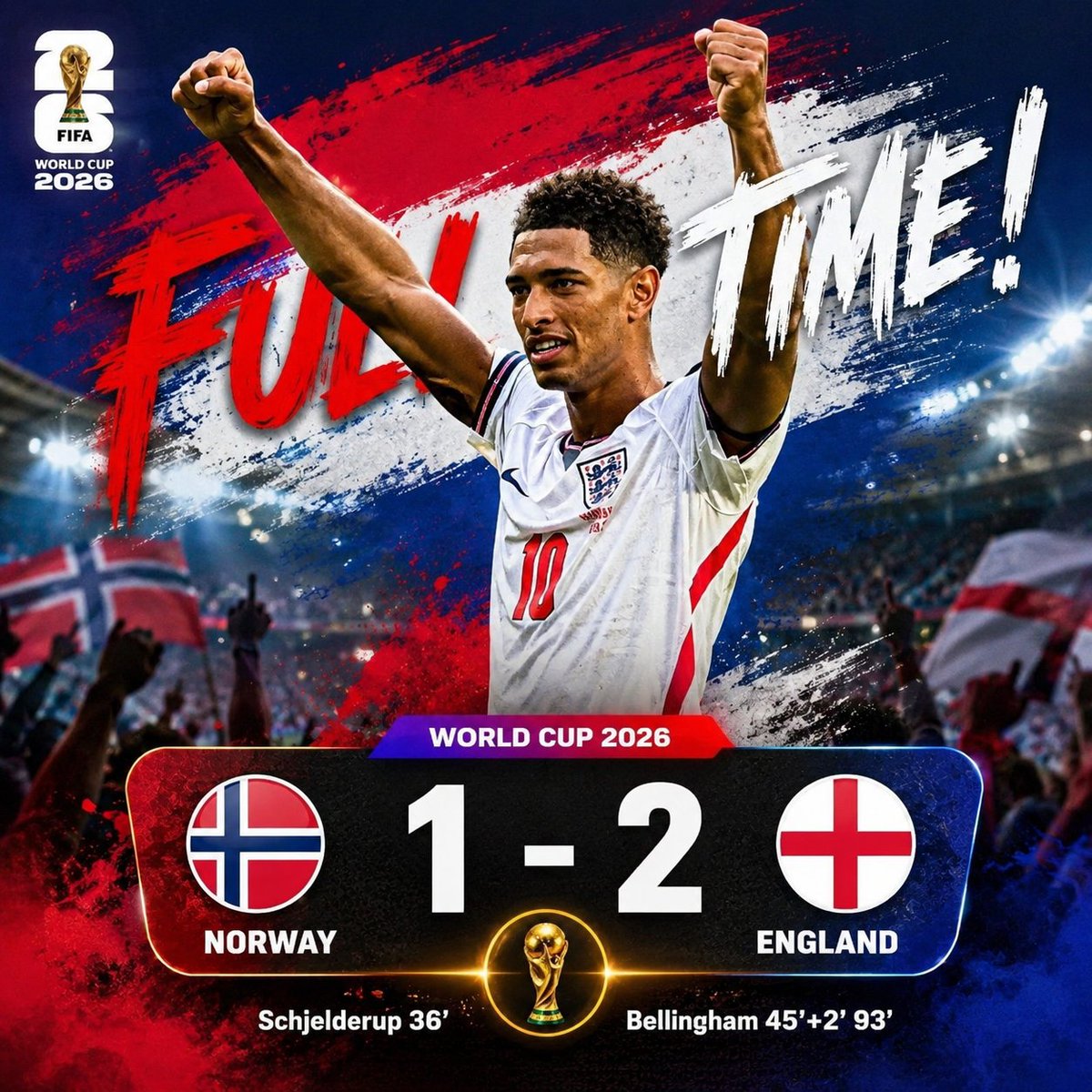 SPlaybd1's tweet photo. The Three Lions claim their spot in the Semi-finals 🏴󠁧󠁢󠁥󠁮󠁧󠁿 🦁

#FIFAWorldCup https://t.co/083QrxTLKF