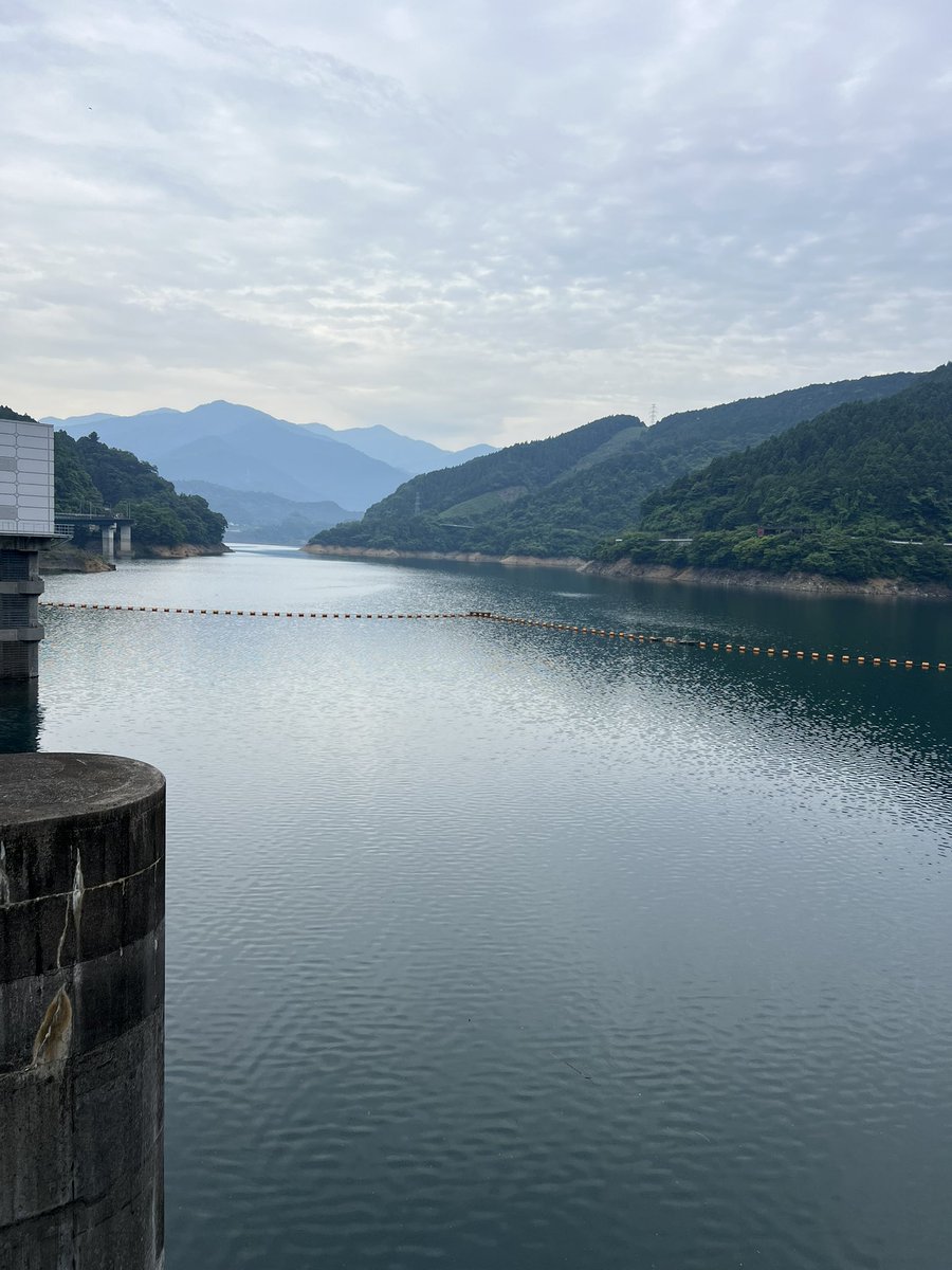 umiushi08's tweet photo. 朝のウォーキング🚶‍♂️🌿

今日は猿の群れに遭遇🐒
畑で野菜を探していたようだ。

ダムの水位もようやく普段どおりに戻り、景色も穏やか。

さらに、根元から倒れた大きな巨木を見て、自然の力強さと厳しさも実感しました。

ゆっくり歩きながら山や湖の景色を眺める時間は、心が本当に落ち着きます。 https://t.co/6rptQDy12e