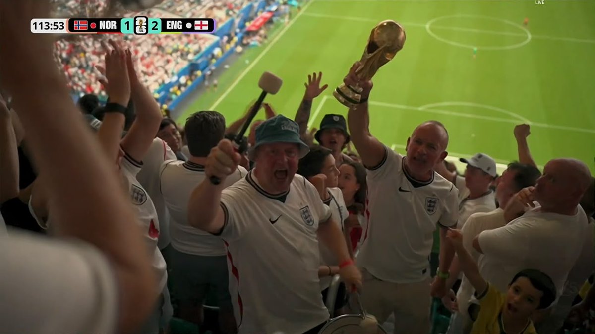 fooled_kids's tweet photo. What an electric performance! The celebrations from the fans in the stadium truly captured the joy of this massive England win. Absolutely well deserved! #EnglandWin
@EnglandFootball
@FIFAWorldCup https://t.co/kZ3NZVJEW3