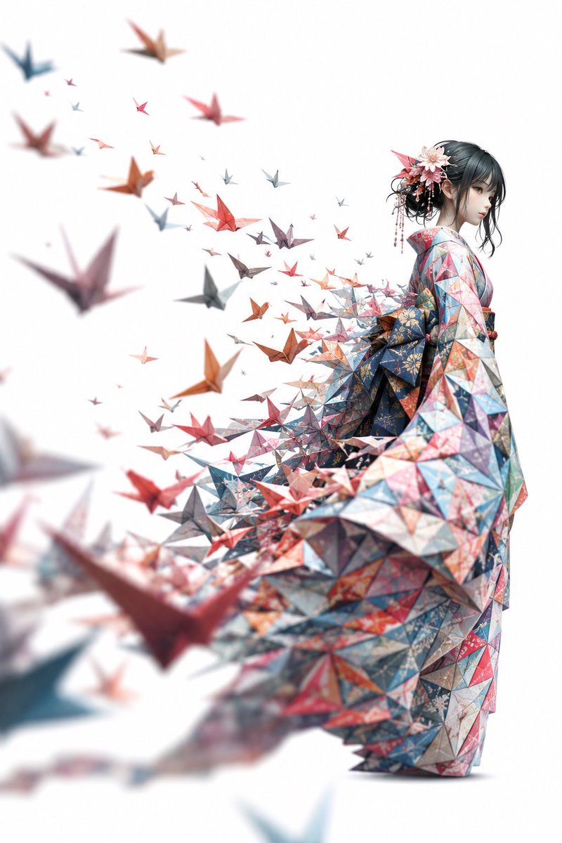 Post by @あすka on X: 折り鶴
