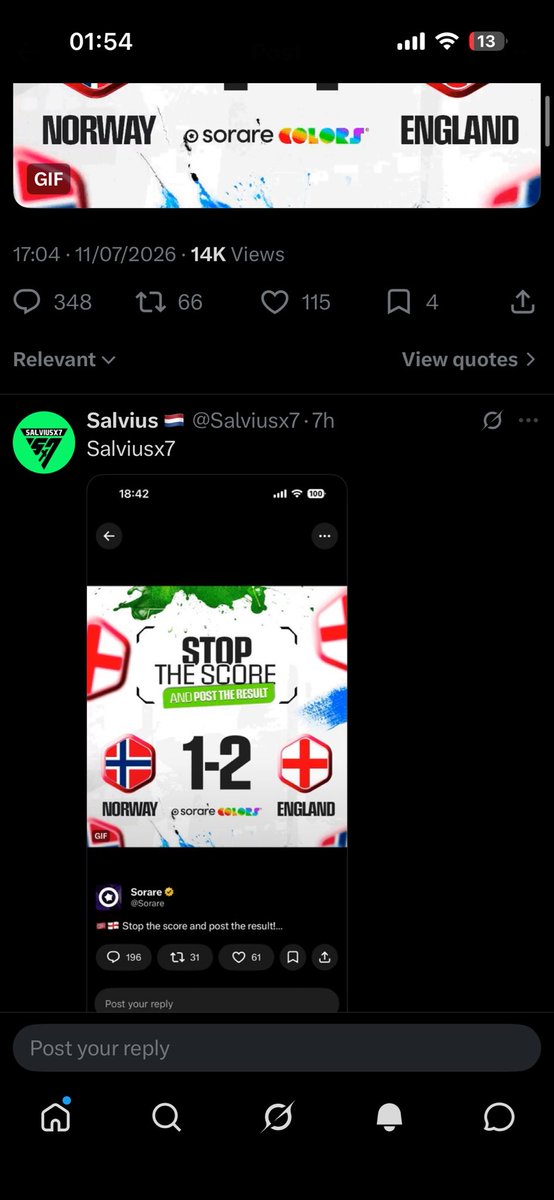 Salviusx7's tweet photo. @Sorare What if I guess correctly 4 times😅 https://t.co/OWH0EVbPw1
