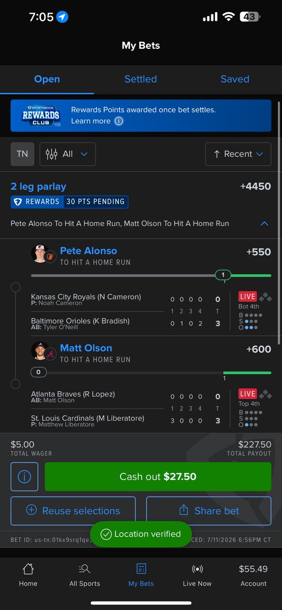 BettonBets's tweet photo. @MLBHR Does matt got me?!?! https://t.co/TCVShJQgfV