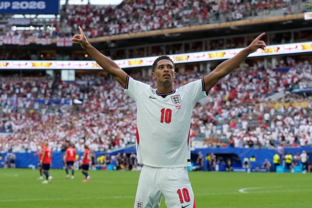msufyanbasra's tweet photo. #JudeBellingham ❤️
Just a world-class footballer carrying himself like a veteran and delivering on the biggest stage. ⭐️

England are in the semis. Argentina could be next.

Bring it home, Three Lions. 🏆🦁
#FIFAWWC 
#NorwayVsEngland https://t.co/rCyYnwbbtc