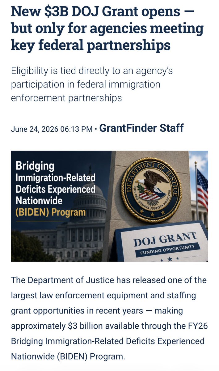 RogueLou18's tweet photo. Talked to local PD at festival, who just went 287G. Turns out administration is handing out $3B to participating sheriffs/PDs- program called BIDEN (Trump’s got jokes). 

Calling all not 287G Idaho counties: get on board or get ran over. 

*no reason to ask state for more $ https://t.co/l6JvuIdaIN