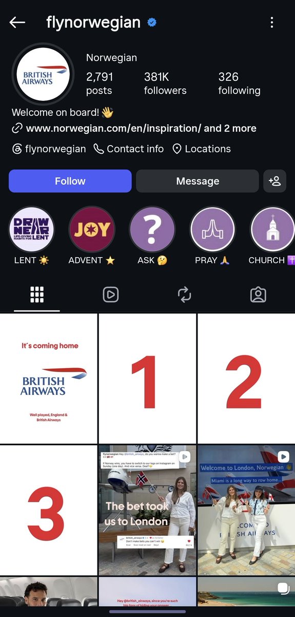 Chocoo00_'s tweet photo. Maskapai Norway sama Gereja Katholik Norway ganti logo abis kalah taruhan sama England 🤣🤣 #FIFAWorldCup #WorldCup2026 #Norway #England https://t.co/8usgXUUscl