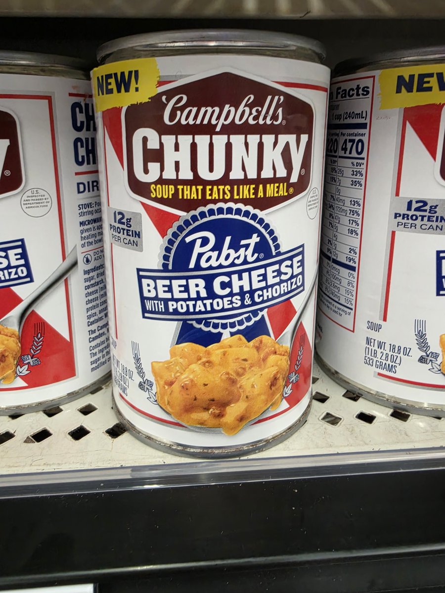 BoogieDaddyO's tweet photo. We got PBR soups now. 'Merica. https://t.co/2ymwbtSgWu