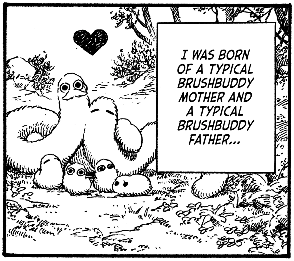 hrlybrushbuddy's tweet photo. An "I was born of a typical brushbuddy mother and a typical brushbuddy father..." of narrative exposition.

Chapter 23.5 feat. Brushbuddy family #whaspoilers https://t.co/JqrpjWV8Jy