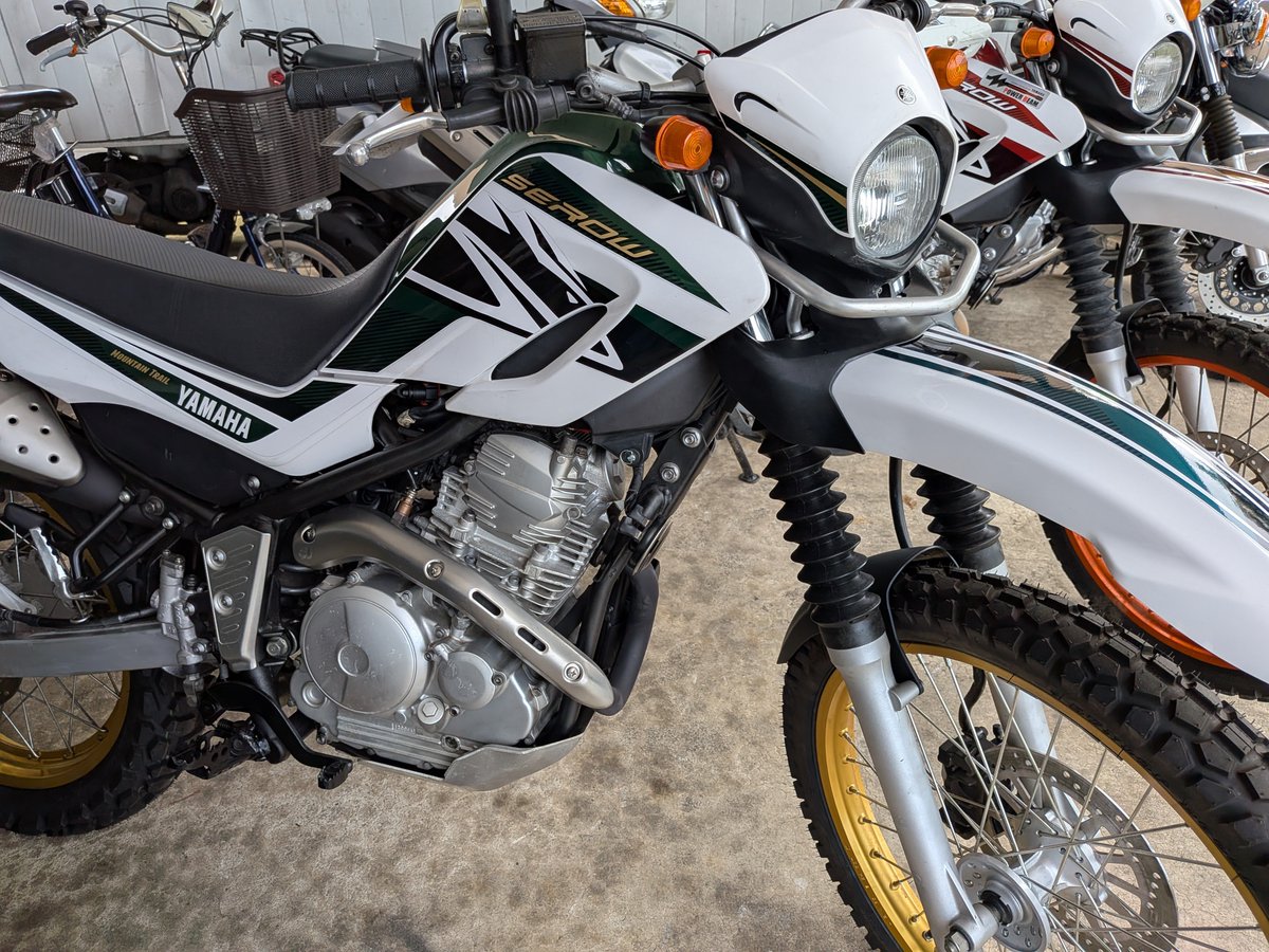 YSTECH24's tweet photo. おはようございます✨

福井県民限定でセロー2台中古はいってきましたよ😁

GooBikeなどにも出していないので
気になる方はご来店くださいませ🤗

#セロー250 https://t.co/8qu5z9yM7H