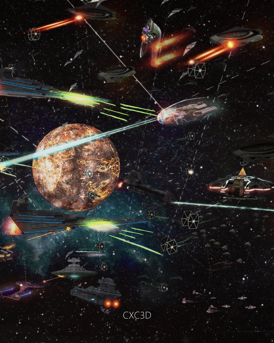 CXCCLASSICS's tweet photo. Space Battle v2 #3D | CXC
#starwars #stargate #masseffect #startrek https://t.co/7eEnCkTxhk