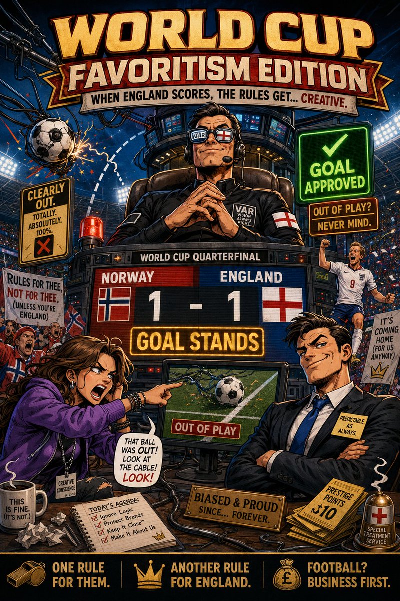 TheNorthSeaNerd's tweet photo. @FIFAcom @FIFAWorldCup One rule for Norway. Another rule for England.
What exactly is VAR for, @FIFAWorldCup @FIFAcom
#NORvENG https://t.co/vGB64rcCR0