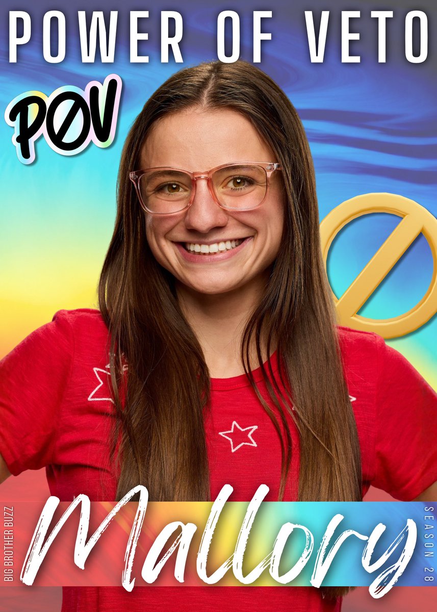 underwhores's tweet photo. MALLORY HAS WON THE POWER OF VETO! Zae Frederich has 0 comp wins #bb28 https://t.co/86CZk718f2