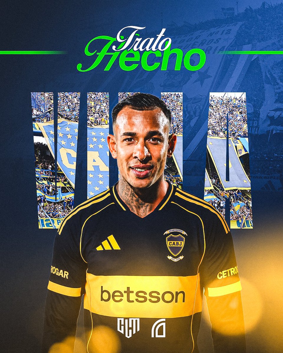 CLMerlo's tweet photo. 🚨Sebastián Villa es nuevo refuerzo de Boca Juniors. 
*️⃣Acaba de formalizarse la oferta de u$s 6.5 libres de impuestos para Independiente Rivadavia. Se espera que el colombiano se haga el lunes la revisión médica y firme hasta diciembre de 2030. 
 #TratoHecho https://t.co/bTGy8X2FCK