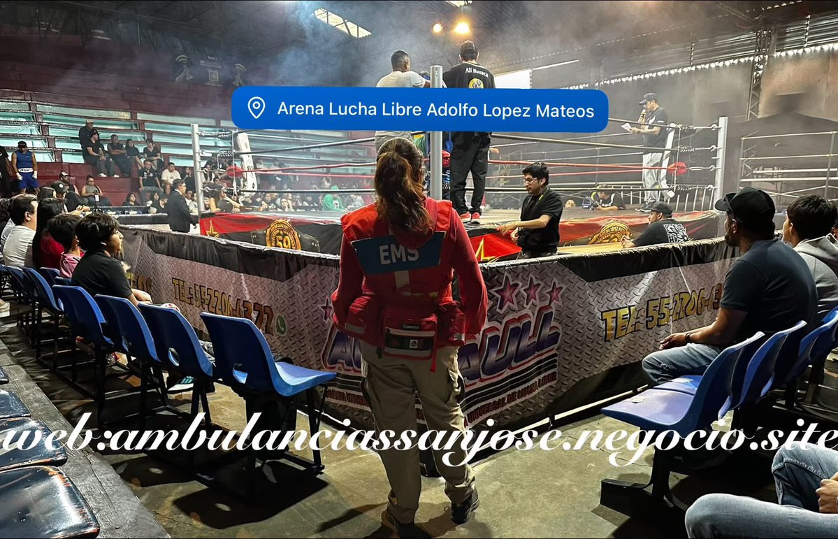 AmbulanciasJ's tweet photo. Buena tarde iniciamos con la cobertura de Evento Deportivo (Box Profesional)
Siempre a tu Cuidado. https://t.co/y43VEek1Pr