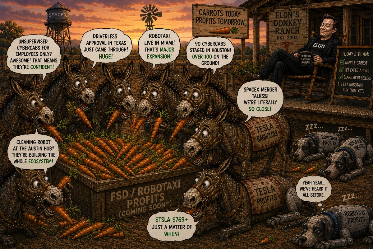 starchy73's tweet photo. Tesla is handing out carrots like candy lately.
Hopefully these moves herald some serious expansion, sometime soon. https://t.co/dXCMQvghoH