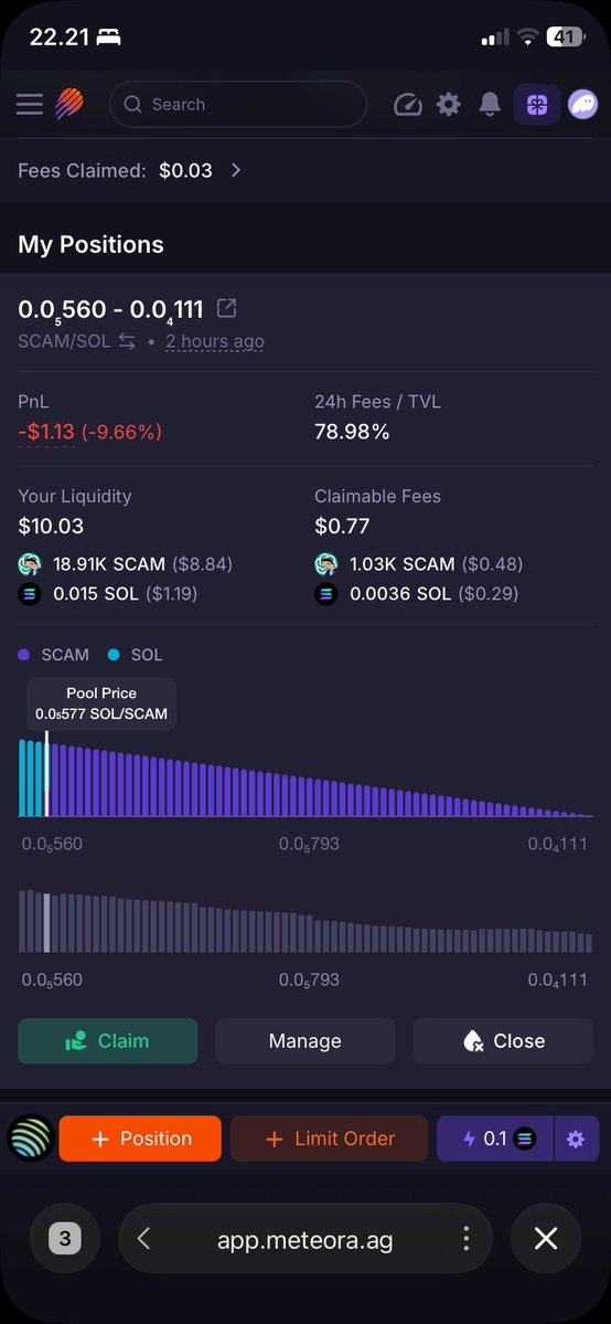 0x_marimo's tweet photo. #Day9 belajar LP di (case bingung) @MeteoraAG  ☄️🎒

Bang disini kan ada Pnl dan Claimable fees ya, itu kayak gimana ya. Claimable fees itu samadengan Pnl atau tidak? Kalau sama kenapa value nya beda ya?

Kalau tidak sama berarti yang masuk ke wallet hanya Pnl aja kah yang di hitung? 🙏🥹 arigatou masukannya