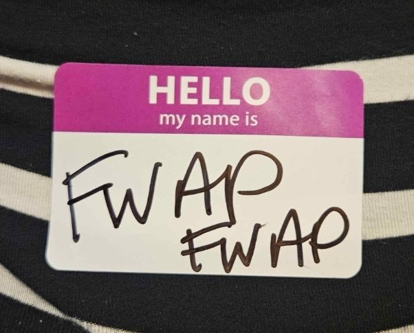 Cordialminx's tweet photo. Attending an 18+ bingo event and I thought that y'all may appreciate the name tags of my friends and me,,, https://t.co/7Zxovg2Wh4