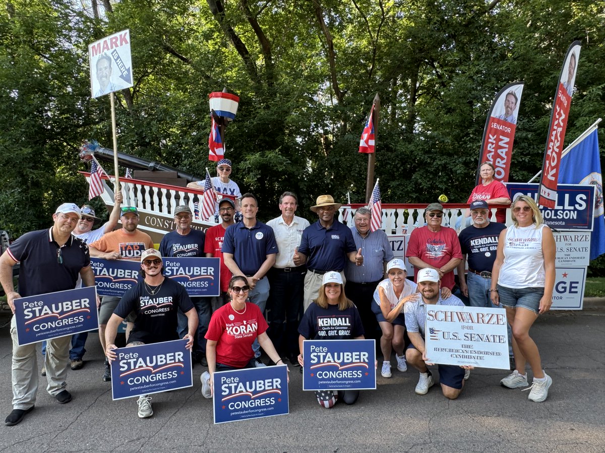 PeteStauber's tweet photo. Karl Oskar Days Parade in Lindstrom! https://t.co/QE0qB4vAt7