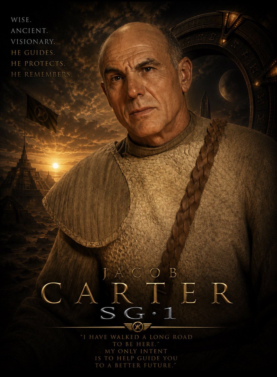 JamesBryhan's tweet photo. A reminder @AmazonMGMStudio 
Jacob Carter was a Major General in the United States Air Force and the host of the Tok'ra Selmak.
Upon being blended with Selmak, Jacob became a member of the Tok'ra and also an ally of Stargate Command and regularly assisted his daughter, Sam, in various missions. This continued for eight years up until Selmak's death in 2005, which also resulted in Jacob's death.
#Savestargate