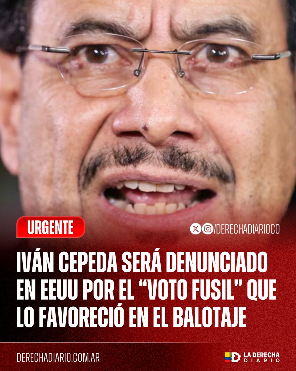DerechaDiarioCO's tweet photo. 🚨🇨🇴🇺🇸 | SE VIENE: La Fundación Misión Colombia Transparente confirmó ante NTN24 que llevará ante Estados Unidos el caso del comunista Iván Cepeda, quien habría recibido casi 4 millones de votos bajo el llamado “voto fusil”, en territorios cocaleros y zonas dominadas por grupos narcoterroristas.

La organización detectó atipicidades electorales en 25.029 mesas, 5.654 puestos de votación y 520 municipios, principalmente en Nariño, Cauca, Chocó, Putumayo, Caquetá y el Catatumbo.