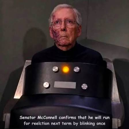 ElRonbo's tweet photo. “Bones, is he alive?”

“Dammit, Jim, he’s a senator. Define alive.” 
#trek https://t.co/jSCPwGJw8x