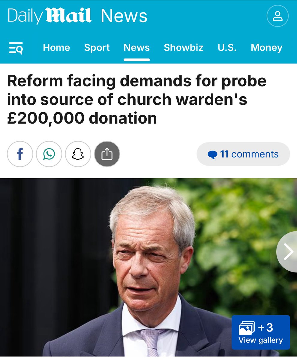 SlyForTheRight's tweet photo. 🚨 ANOTHER REFORM SCANDAL ON THE HORIZON? 🚨

Calls are growing for an investigation into a £200,000+ donation made by someone described as a church warden who runs a small company that does not appear to require audited accounts.

The question many are asking is simple: how was such a large donation possible, and where did the money come from?

Reform UK has questions to answer — and transparency matters.

This story is not going away anytime soon.