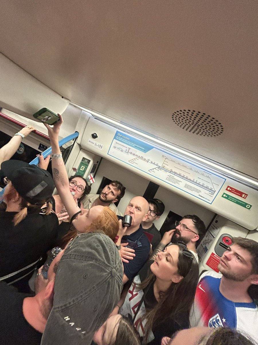 cydneywb's tweet photo. Nothing brings a train together like the football #england #itscominghome https://t.co/CuAnJTXVU6