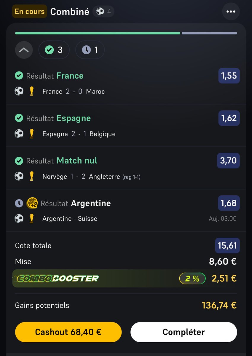 Shayjiro's tweet photo. Je sais pas si je cashout je sens tarpin le 0-0 argentine suisse https://t.co/TZPVbJdvRQ
