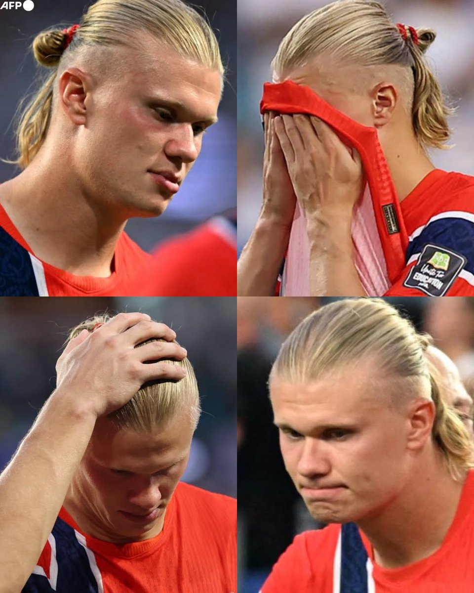 InvictosSomos's tweet photo. Así reaccionó Erling Haaland después de quedar ELIMINADO de la Copa del Mundo. El delantero noruego felicitó a sus rivales e intentó no ser demasiado expresivo, pero no pudo contener los gestos de tristeza. 

Marcó 7 goles en 5 partidos, se convirtió en el máximo goleador histórico noruego en el torneo mundialista y metió a su país entre las 8 mejores selecciones del planeta. Sin embargo, hoy se terminó el sueño mundialista. Y aunque sabe que logró algo muy legendario y especial, la tristeza fue inevitable.

Eso sí, a esta leyenda no hay absolutamente nada que reprocharle. Imposible recriminarle algo al héroe que guió a Noruega a un sitio donde nunca antes había estado. Gracias por todo, Erling.

POR SIEMPRE EN LA HISTORIA DE LOS MUNDIALES.