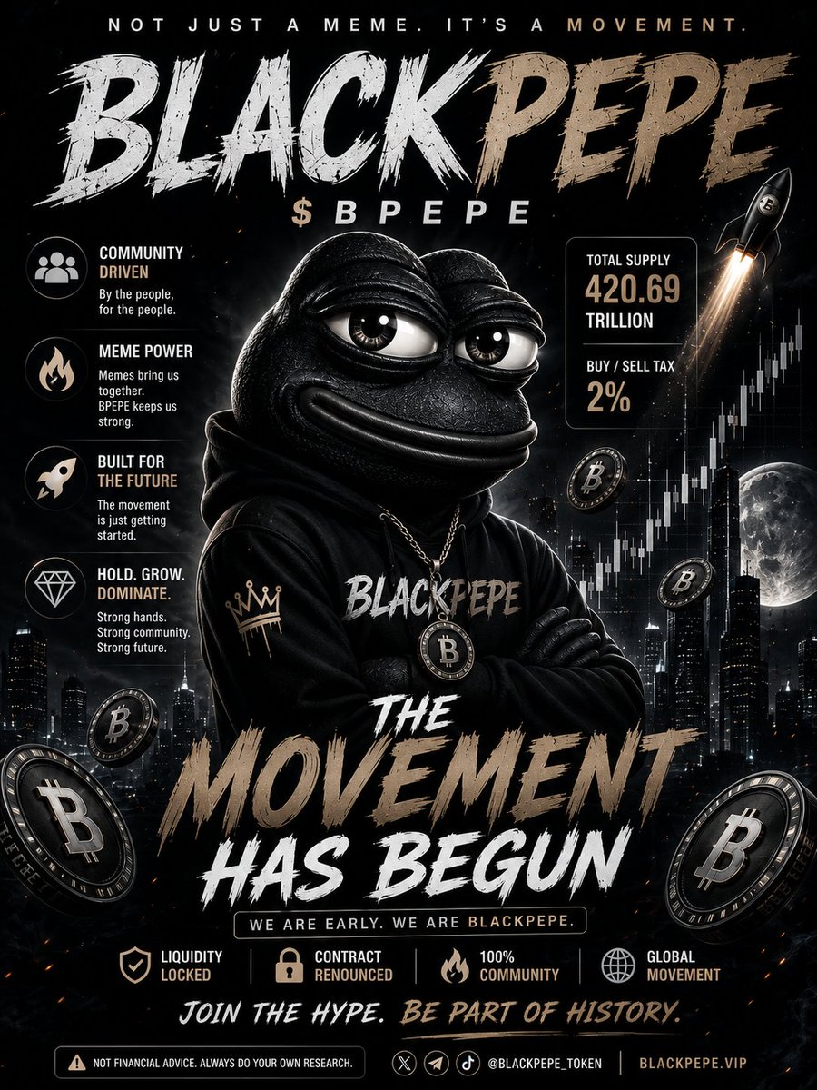 festus31039's tweet photo. 🐸🖤 BLACKPEPE IS MAKING NOISE! 🖤🐸
The community is growing. The memes are spreading. The energy is building.
Are you watching from the sidelines, or are you part of the movement?
🖤 $BPEPE
🚀 Community Driven
🔥 Meme Power
🌍 Join the hype.
#BlackPepe #BPEPE #Crypto #Memecoin https://t.co/q50XRPoXzg