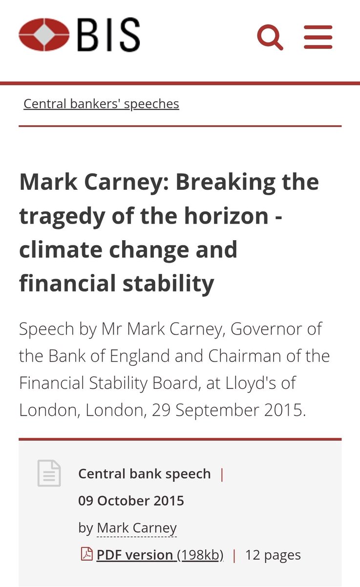 sj_mtl's tweet photo. 5/ 29 sept '15

M. Carney, alors gouverneur de la Banque d'Angleterre monte sur scène et dit à la salle du Lloyd's de Londres: 

"Le changement climatique est la Tragédie des Horizons"

Il plaide alors pour une #transition énergétique

https://t.co/begkeeWXX6

Les temps changent! https://t.co/gE0migzcYe