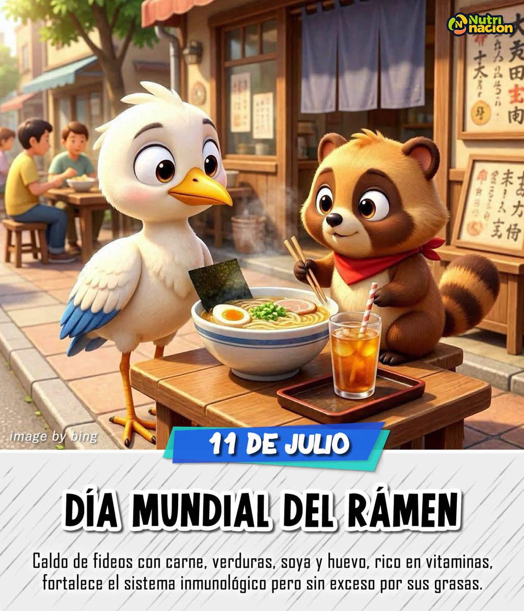 nutrinacion_'s tweet photo. Celebramos el dia mundial de #ramen cada 11 de julio, #caldo de fideos con carne, verduras, soya y huevo, rico en vitaminas, fortalece el sistema inmunológico pero sin exceso por sus grasas.
Educación saludable #nutrinacion #rāmen #noodles #soup #umami #ramennoodles #ramenday https://t.co/Qg0wFNJvAc