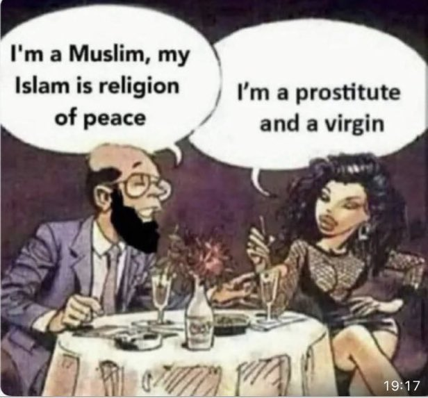 muhammadfvcker's tweet photo. the best joke a muslim can tell is that "islam is peace"

fuck islam https://t.co/YLDAQIUvBW