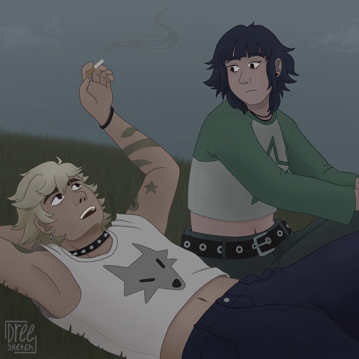 dreesketch's tweet photo. Kit and Chase, for @fizzbonez ! #artfight2026 #artfightteammystery https://t.co/SezEDz1ye6