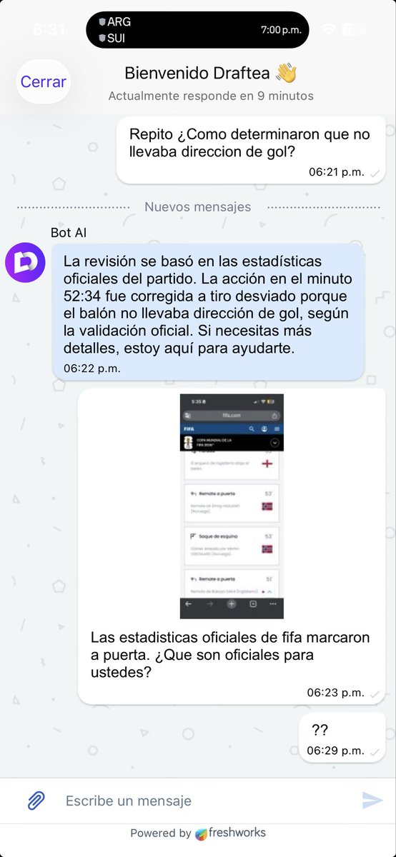 StevJuicy's tweet photo. Como roba draftea @draftea_soporte y @OptaJoe @OptaJose “la revision se basó en las stats oficiales…” “segun la validación oficial” Le muestro la imagen de la stat OFICIAL DE FIFA y deja de responder https://t.co/RSQBnApBCw